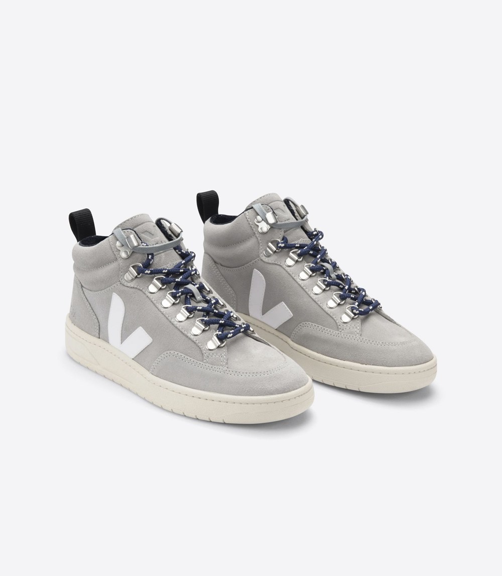 Veja Sneakers Dam - Roraima Suede - Grå/Vita - 653287-BAO